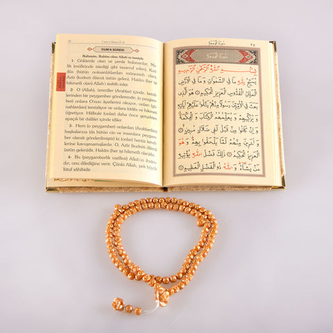 10 ADET Yasin-i Şerif Gold (Yasin+Tesbih+Asetat Kutu)
