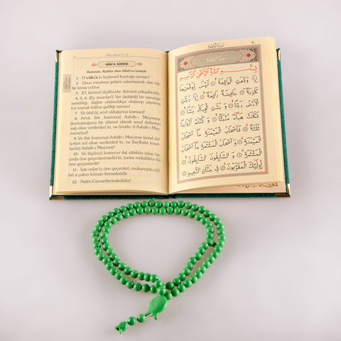 10 ADET Yasin-i Şerif Yeşil (Yasin+Tesbih+Asetat Kutu)