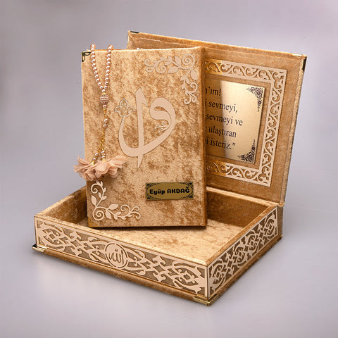 Kadife Kutulu Gold Kur'an-ı Kerim